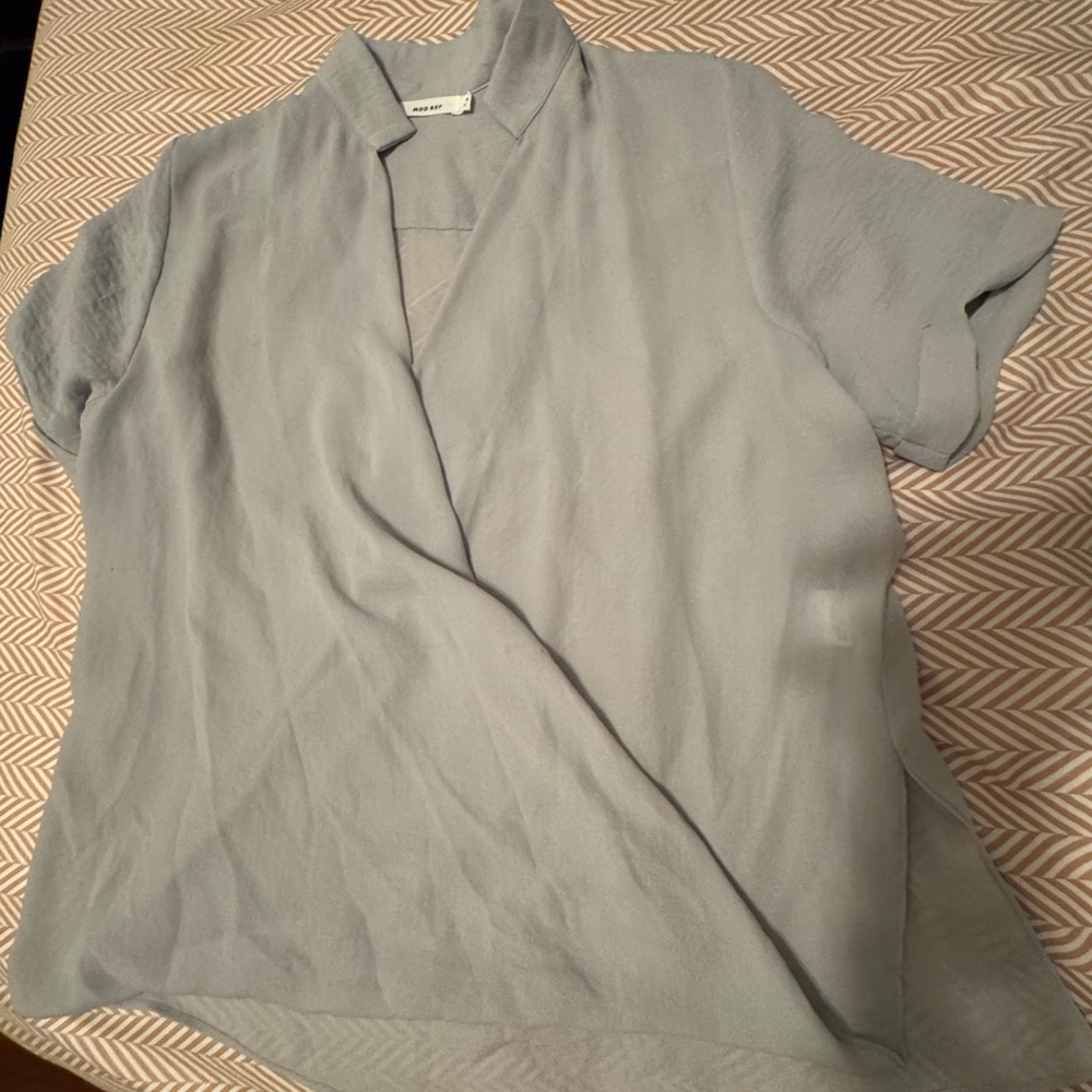 Mod Ref Soft Gray Blouse - image 1